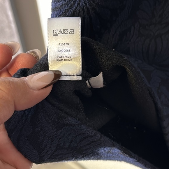 Long Sleeve LOFT Dress Navy and Black Small - Picture 4 of 8